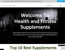 Tablet Screenshot of healthandfitnesssupplements.com